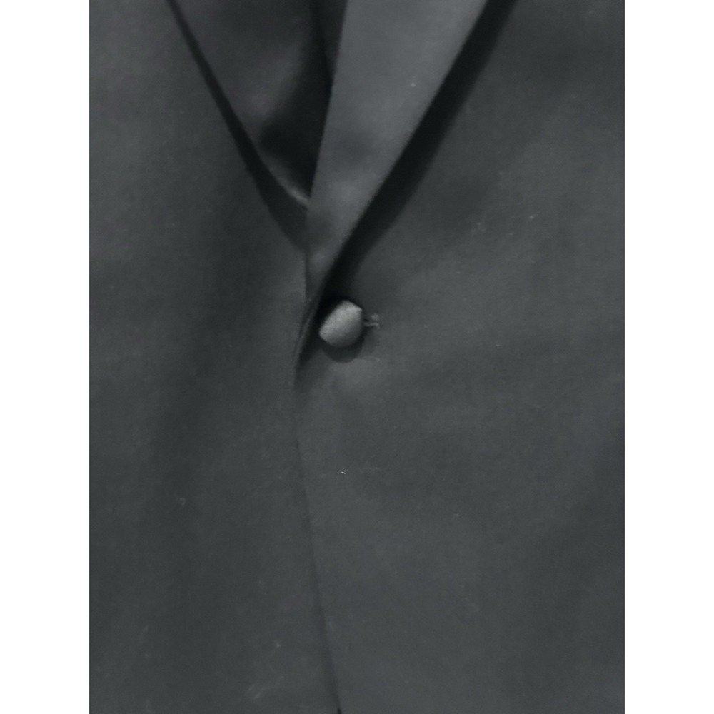 Jos A Bank Black Worsted Wool Tuxedo Jacket‎ Size 44 Xlong Formal Wedding Prom - Picture 2 of 11